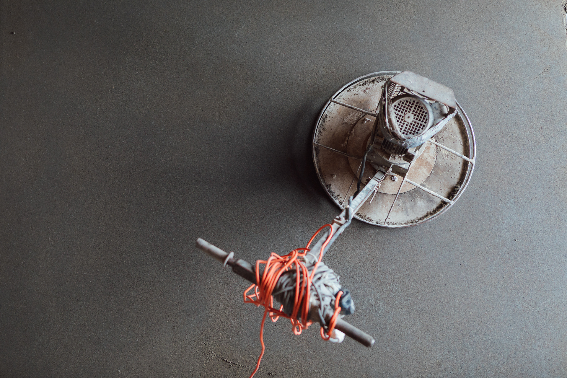 Industrial floor grinding machine on polished concrete warehouse floor Melbourne