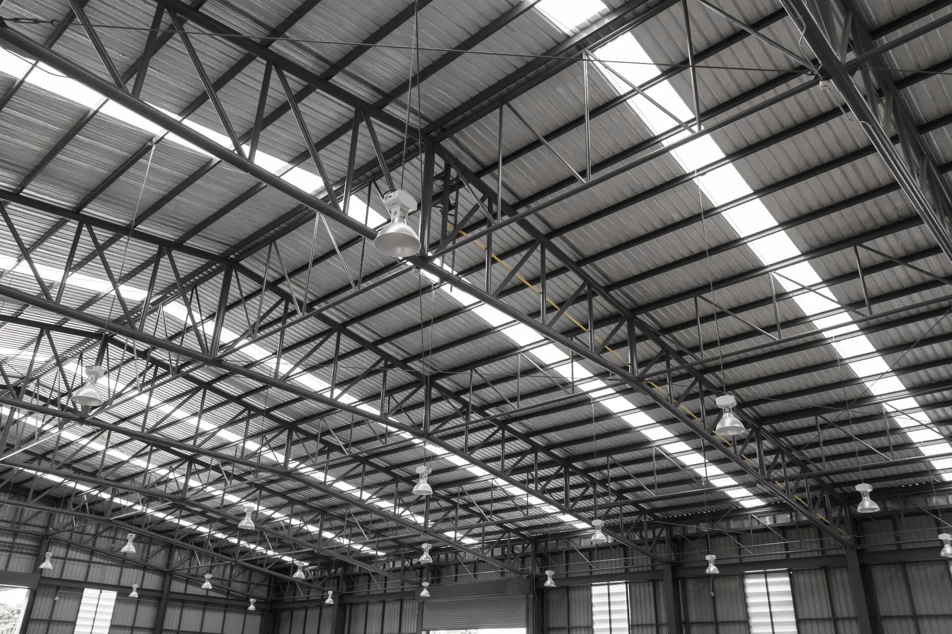 Clear polycarbonate roofing sheet installation industrial warehouse Melbourne